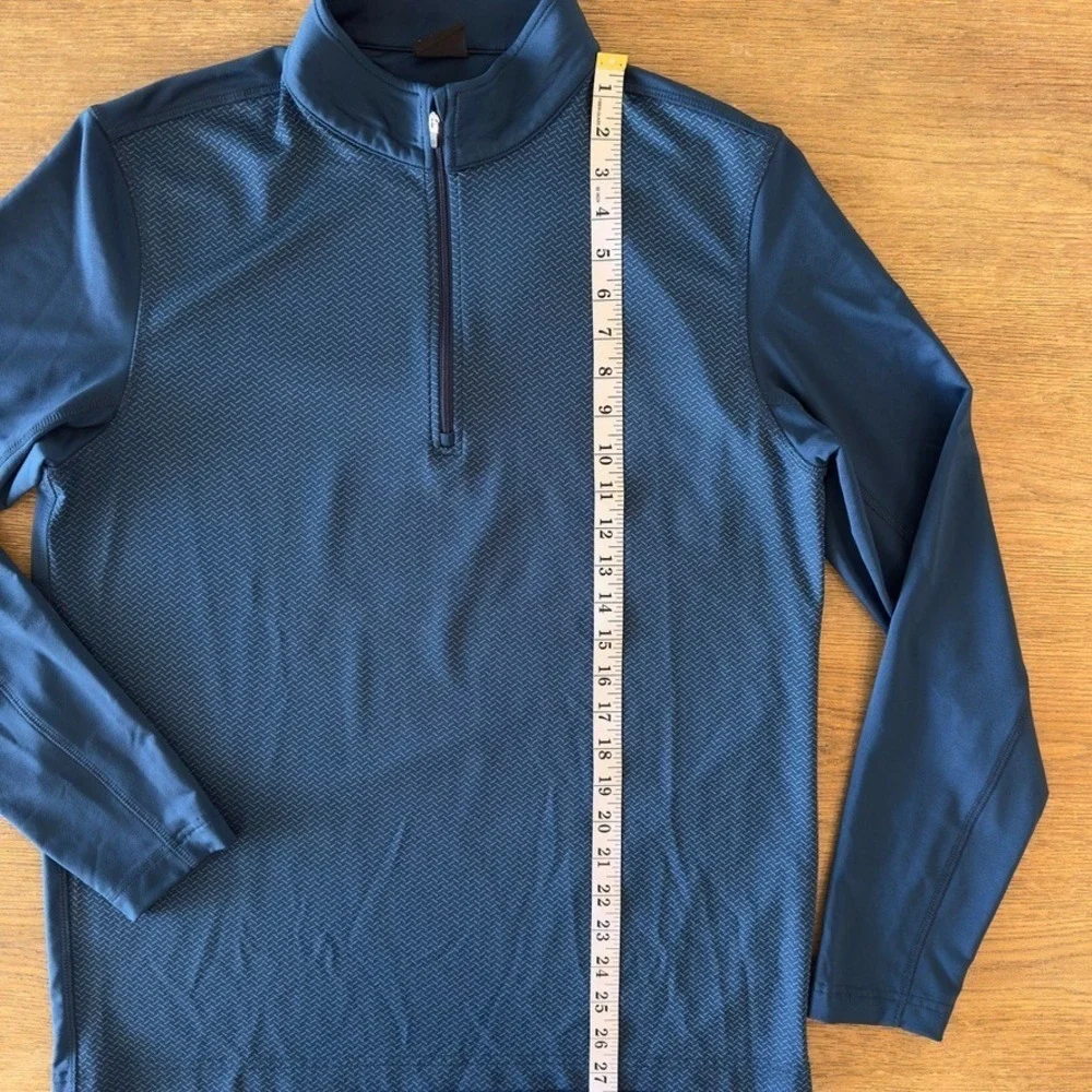 Dunning Golf Kerim 1/4 Zip Golf Jacquard Performance Pullover-Blue-Men's Sz M‎